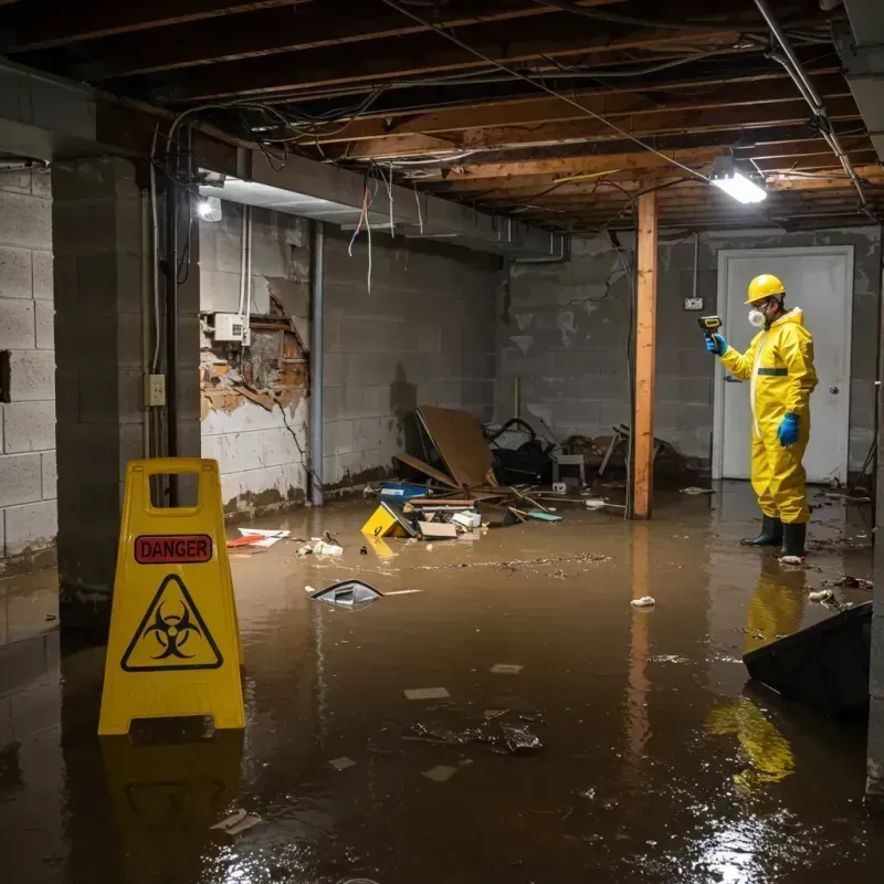 Flooded Basement Electrical Hazard in Grovetown, GA Property